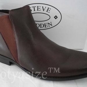 STEVE MADDEN MACHHO LEATHER CASUAL CHELSEA BOOTS